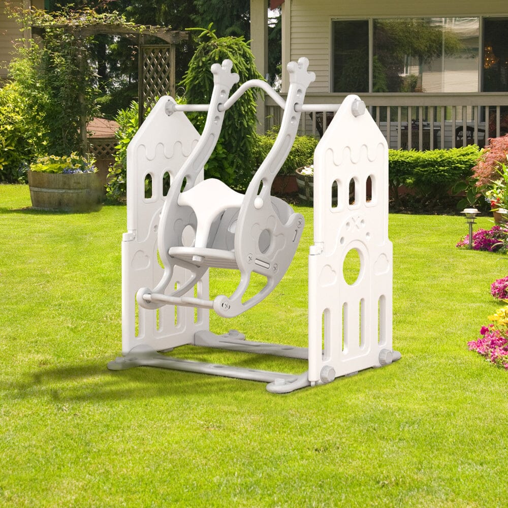 110cm H Grey Floor Standing Toddler Swing for Kids - House Comfort