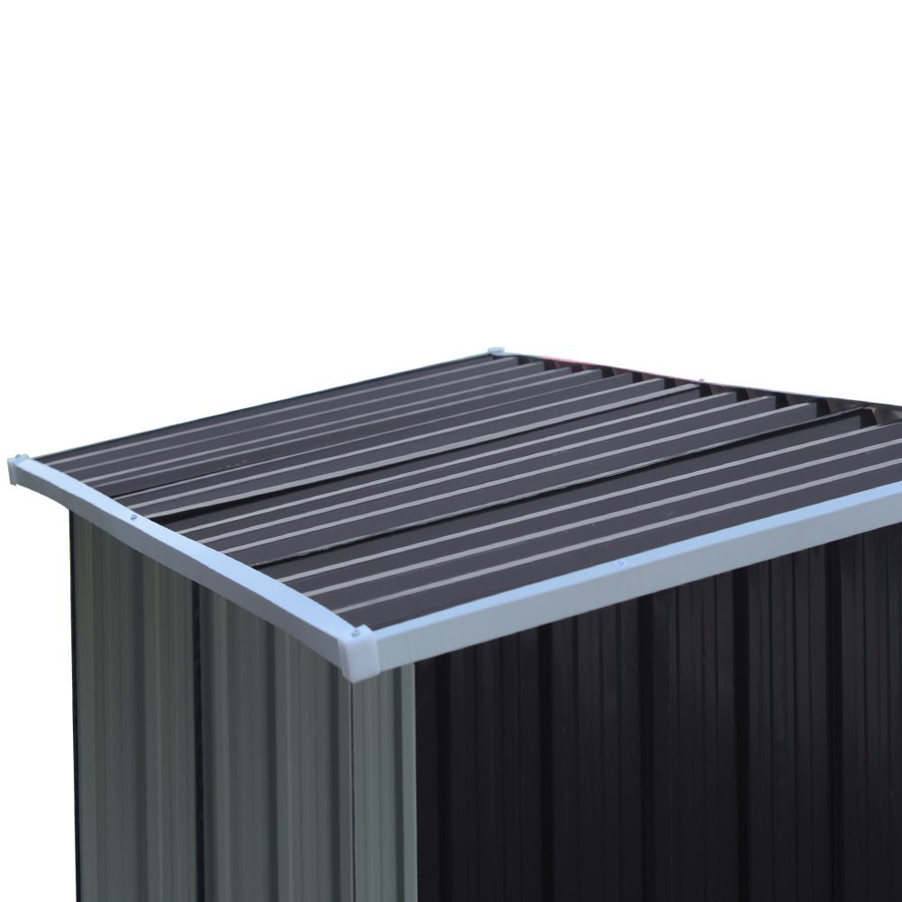 164cm L Firewood Storage Shed Metal Log Holder Fire Wood Rack Garden Patio Shelter - House Comfort