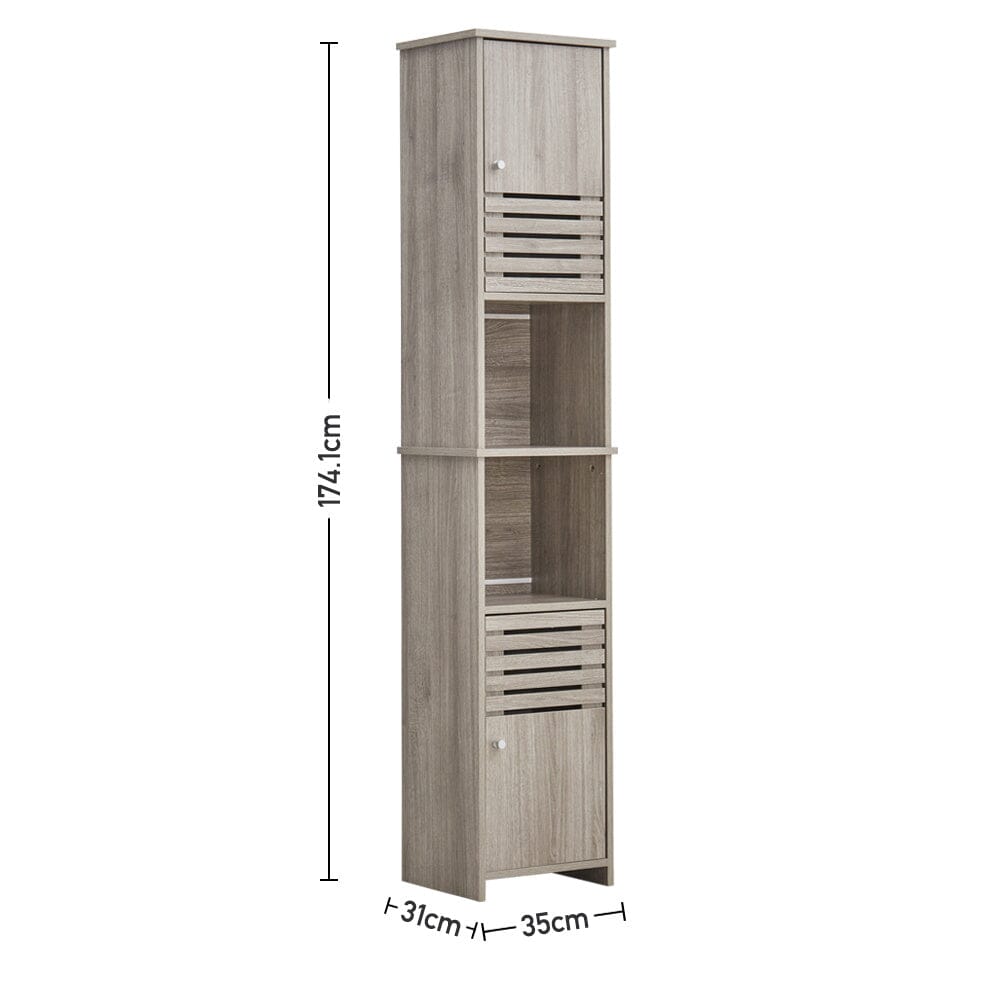 Freestanding Tall Bathroom Storage Cabinet Velora Boutique