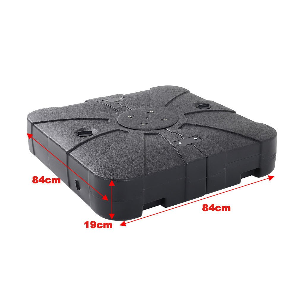 3 x 3 M Square Cantilever Parasol Outdoor Hanging Umbrella for Garden and Patio with Square Plastic Base - House Comfort