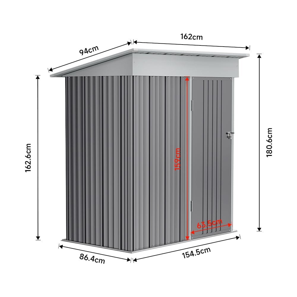 3×5 ft/ 4×6ft/ 6×8 ft/ 10×8ft/ 10×10ft/ 10×12ft Metal Outdoor Garden Storage Shed Motorcycle Sheds with Lockable - House Comfort