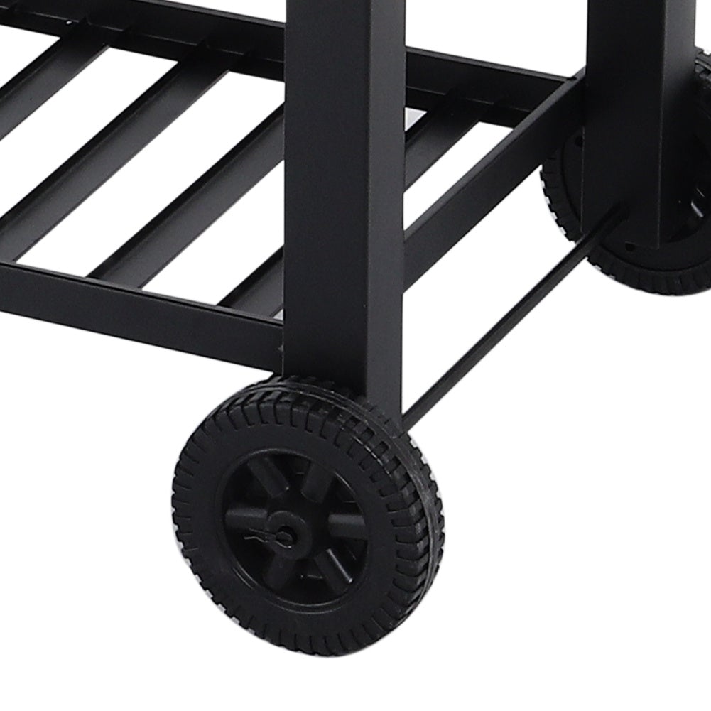 3ft Charcoal BBQ Grill Barrel with Side Table - House Comfort