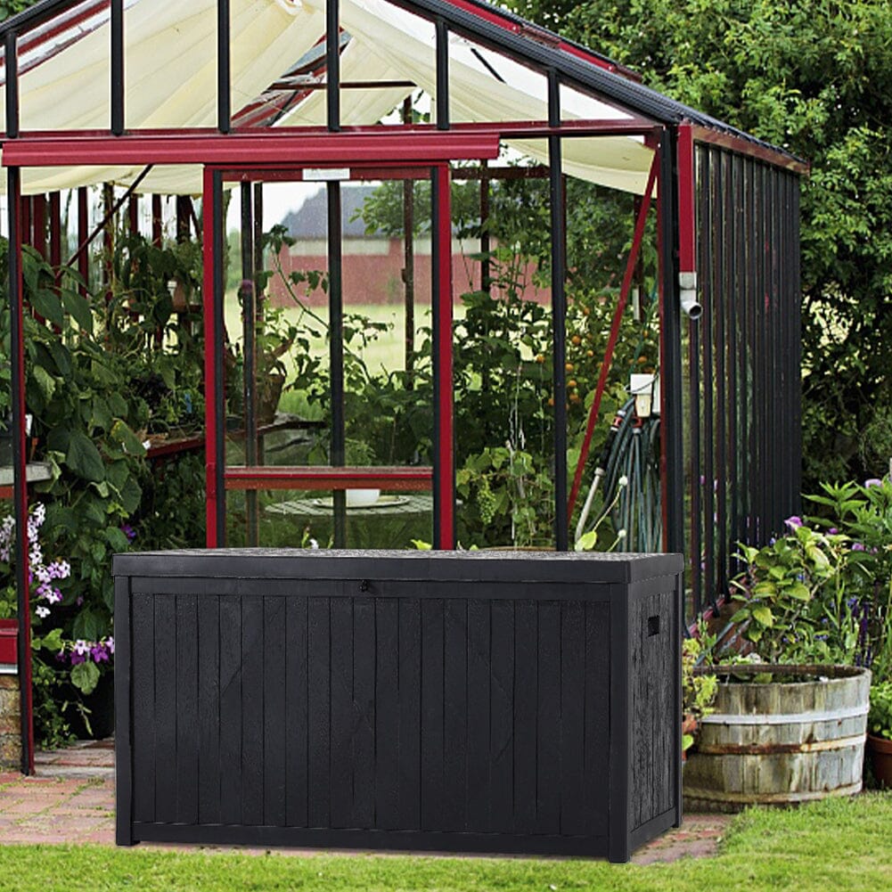 4ft PP Garden Storage Deck Box Outdoor Black Classic - House Comfort