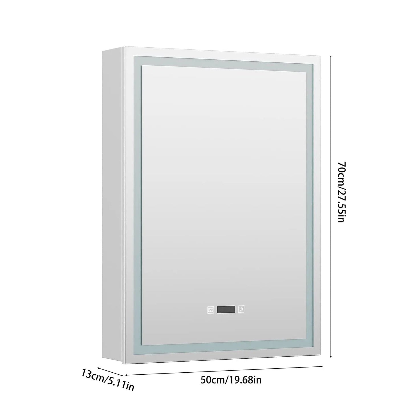 50x70cm / 65x60cm LED Bathroom Mirror Cabinet with Bluetooth & Fog - Free Technology - House Comfort