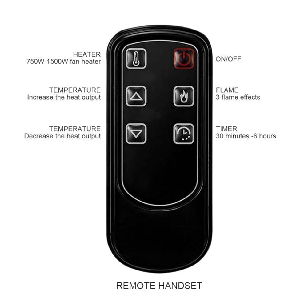 5ft Freestanding Fireplaces 3 - Sided Electric Fireplace Rustic Grey TV Stand With Remote Control - House Comfort