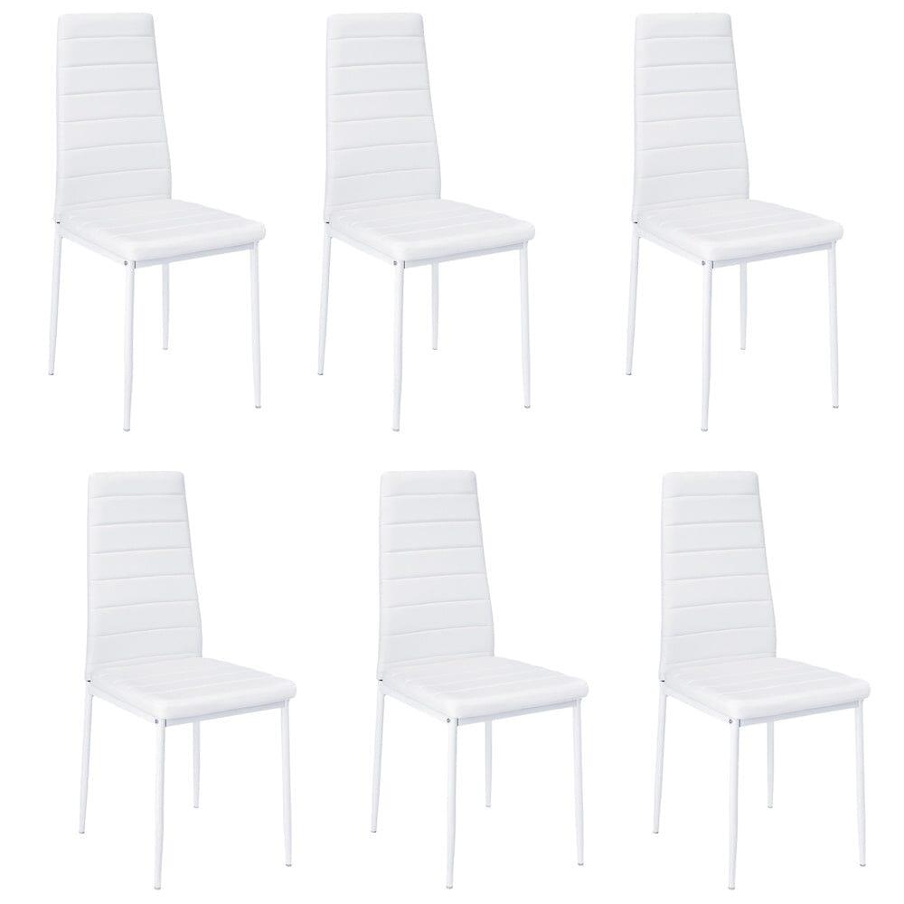 92cm Height Upholstered Leather Dining Chair Set of 6 - House Comfort