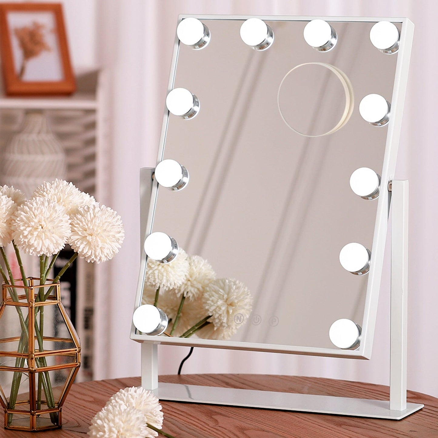 Adjustable Large Rectangular Lighted Makeup Mirror - House Comfort