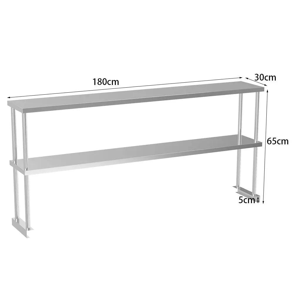 Kitchen Prep Table Over Shelf Single Double Tier Overshelf - House Comfort
