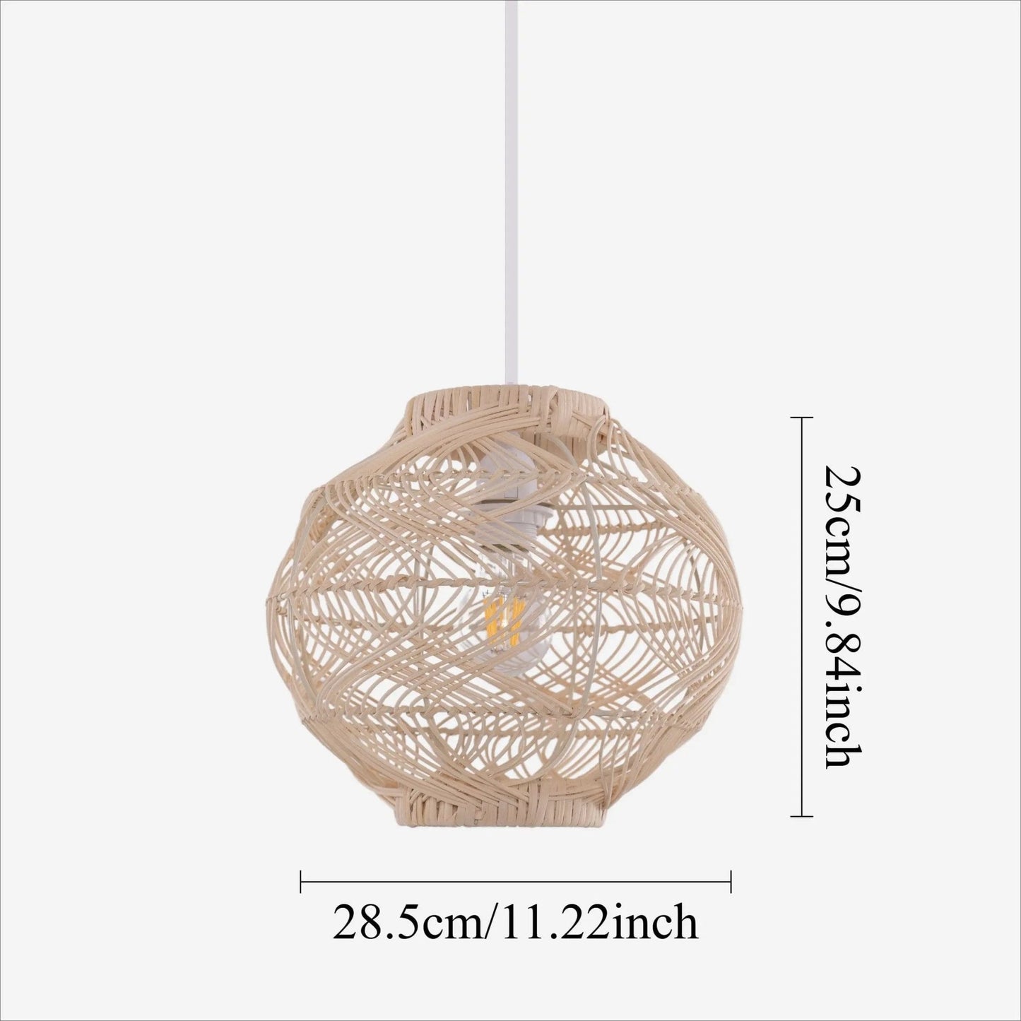Lightsin Artisanal Rattan Pendant Light for Warm Interiors - House Comfort