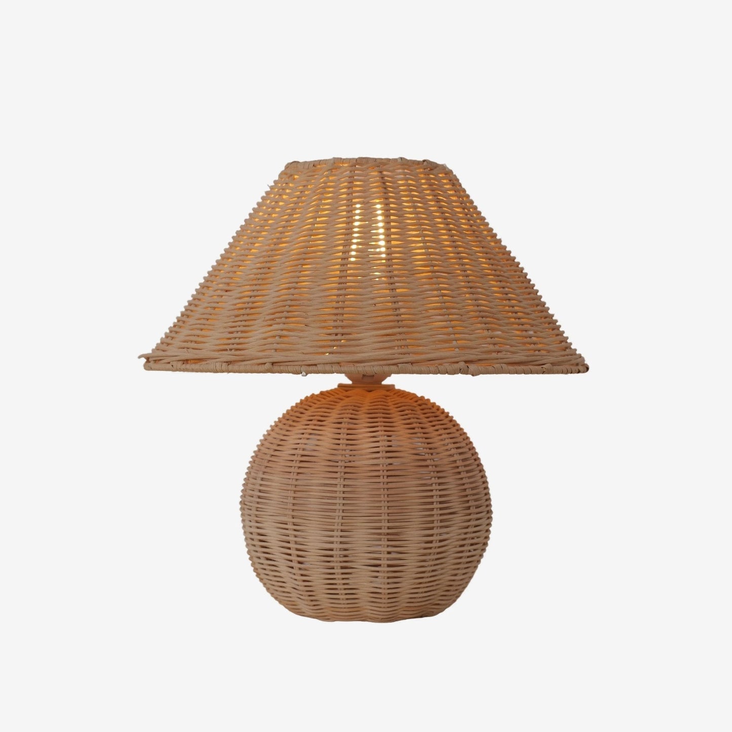 Lightsin Bohemian Rattan Table Lamp Handcrafted Natural Lighting - House Comfort