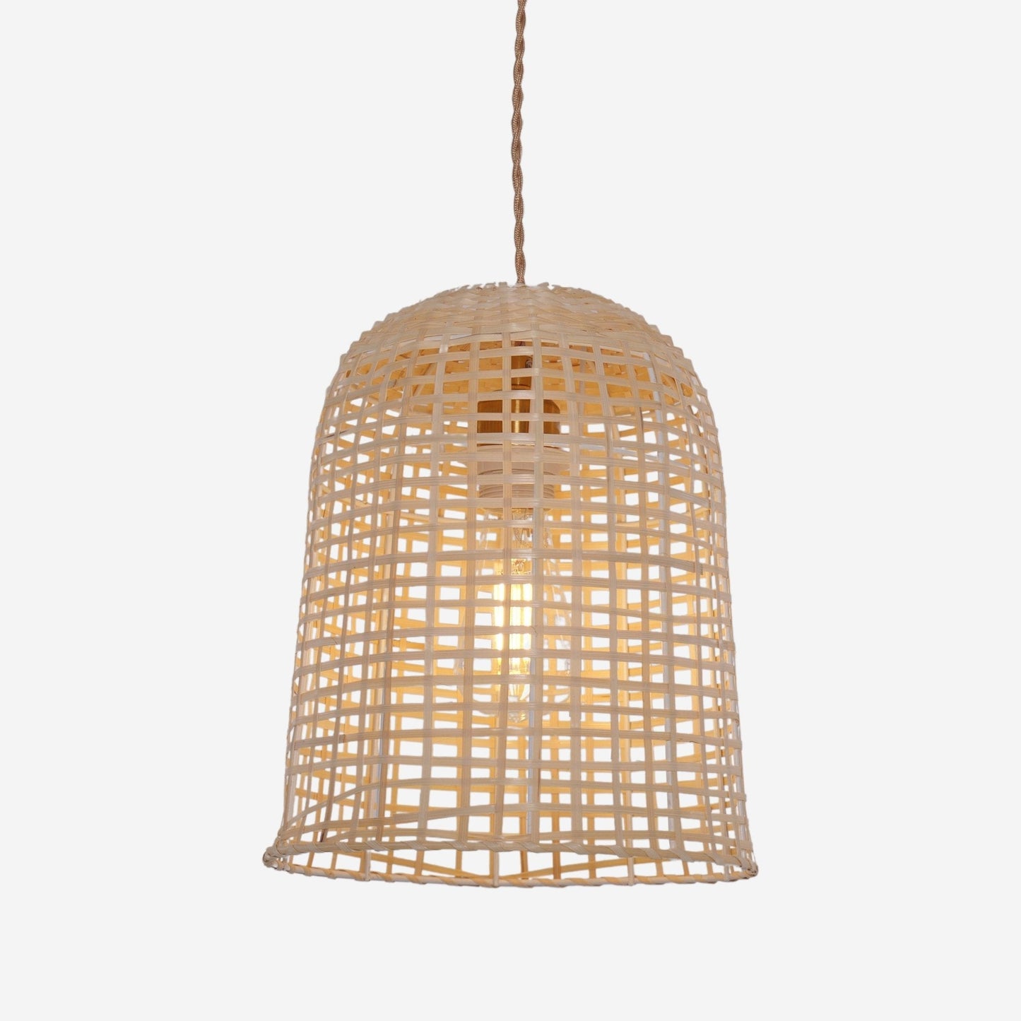 Lightsin Eco - Friendly Natural Woven Bamboo Pendant Light for Cozy Ambiance - House Comfort