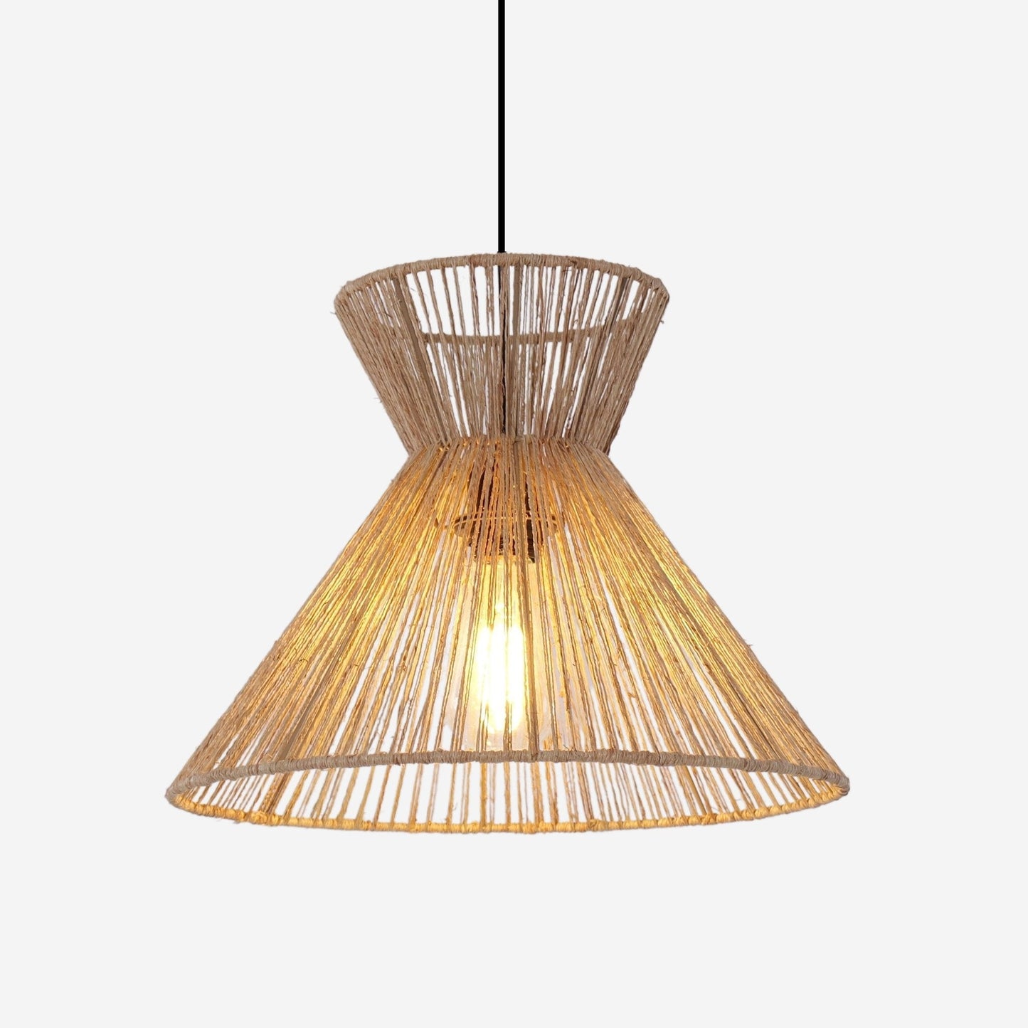 Lightsin Handwoven Paper Rope Pendant Light – Eco - Friendly Ceiling Fixture for Kitchen, Living Room & Bathroom - House Comfort