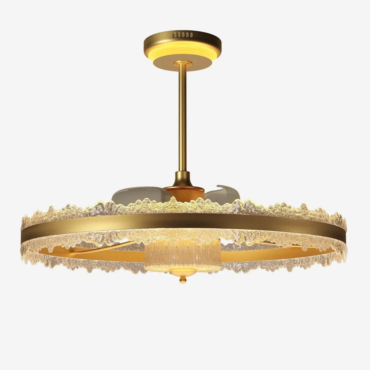 Lightsin Metal Minimalist Acrylic Fan Light with Adjustable Colour Temperature - House Comfort