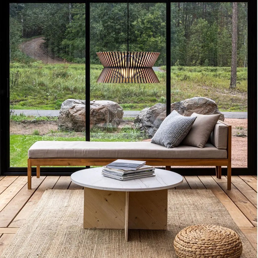 Lightsin Modern LED Wood Craft Drum Hanging Pendant Lights - House Comfort