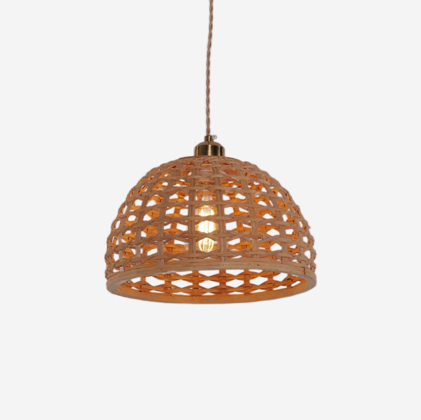 Lightsin Nature - Inspired Wooden Dome Warm Glow Pendant Light - House Comfort
