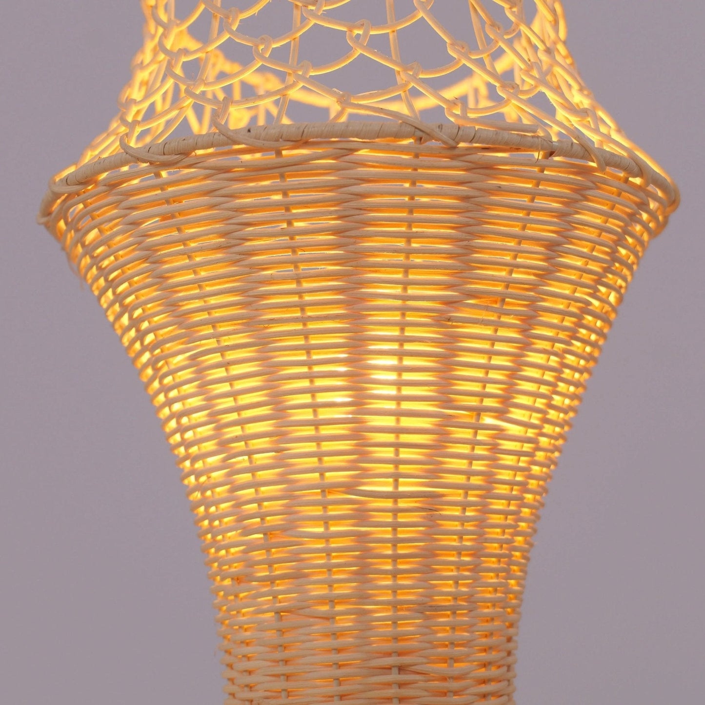 Lightsin Net - Pattern Fish - Mouth Design Rattan Table Lamp - House Comfort