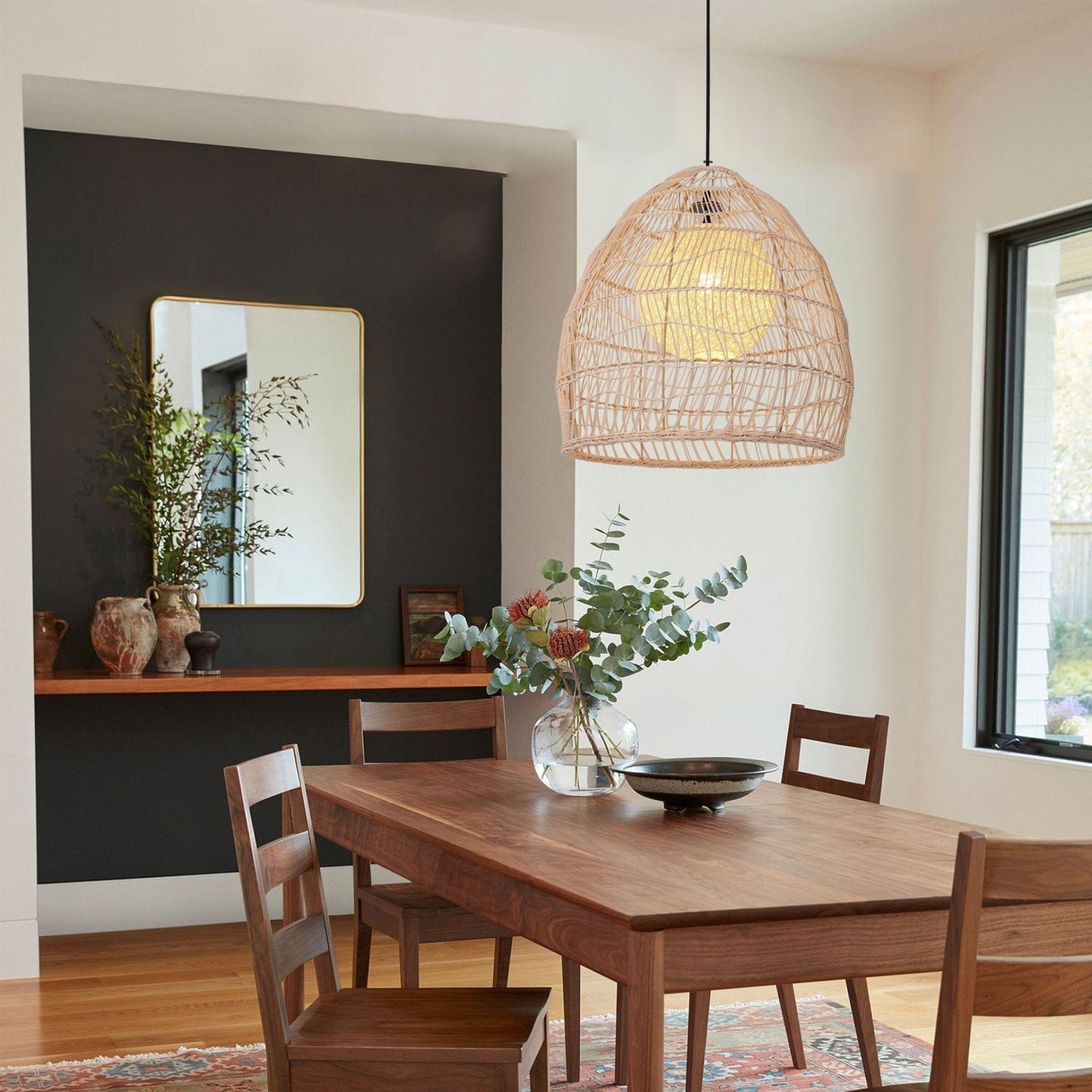 Lightsin Rattan Art Pendant Light Hanging Decor Rustic Style(Version A) - House Comfort