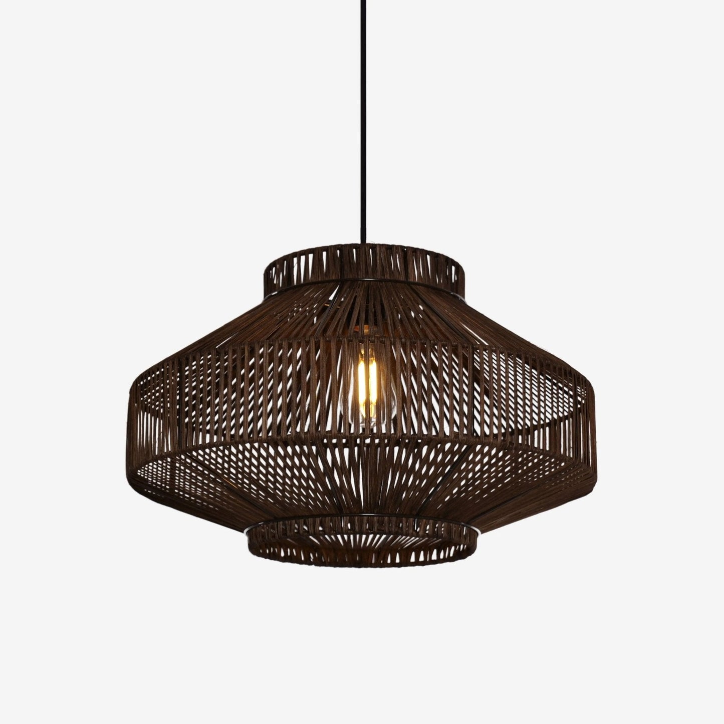 Lightsin Rattan Pendant Light for Modern Boho Interiors – Handwoven Kitchen Island Pendant Light for Living Room, Dining, and Bathroom Ceiling Lighting - House Comfort