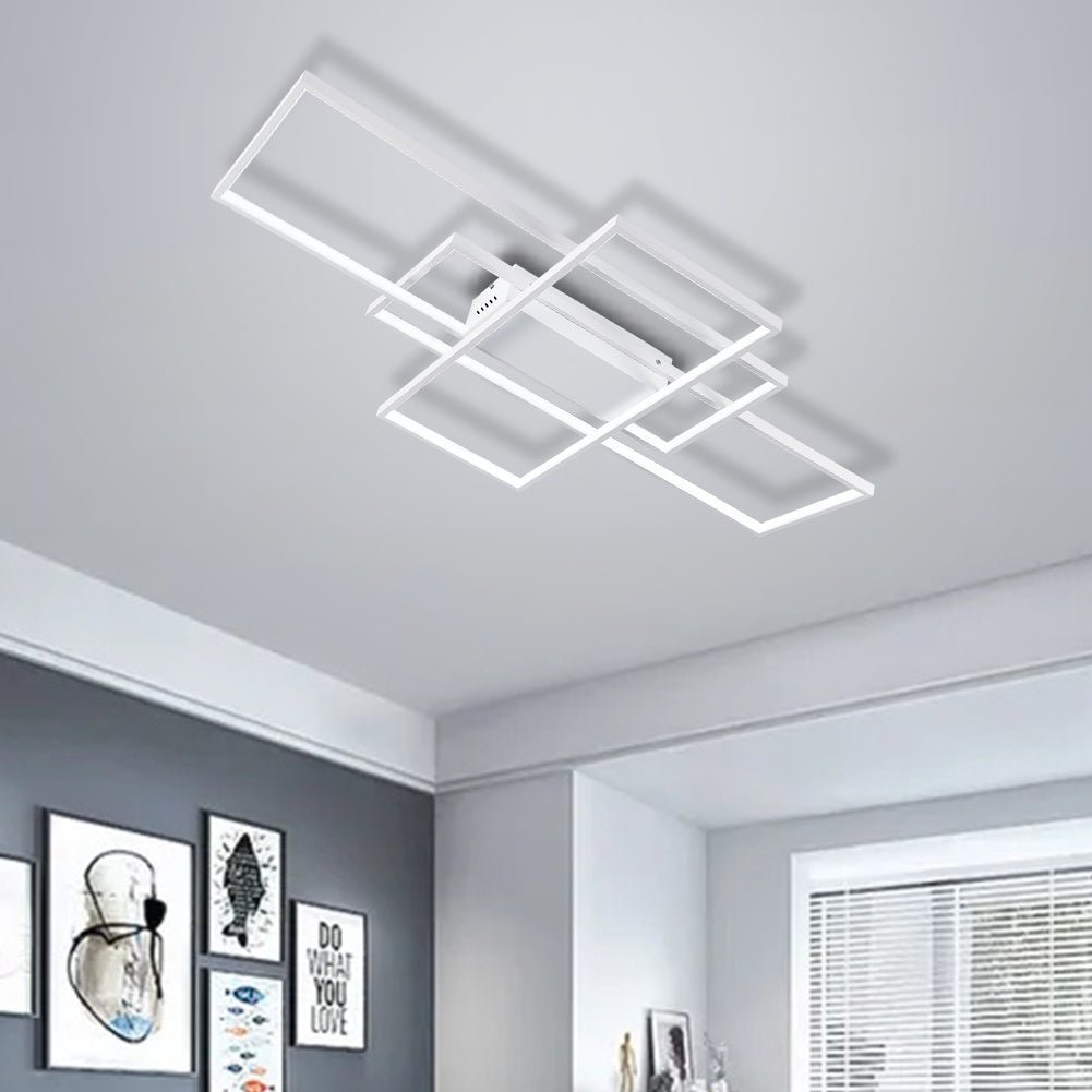 Modern Rectangular LED Ceiling Light Non - Dimmable 89W/113W - House Comfort