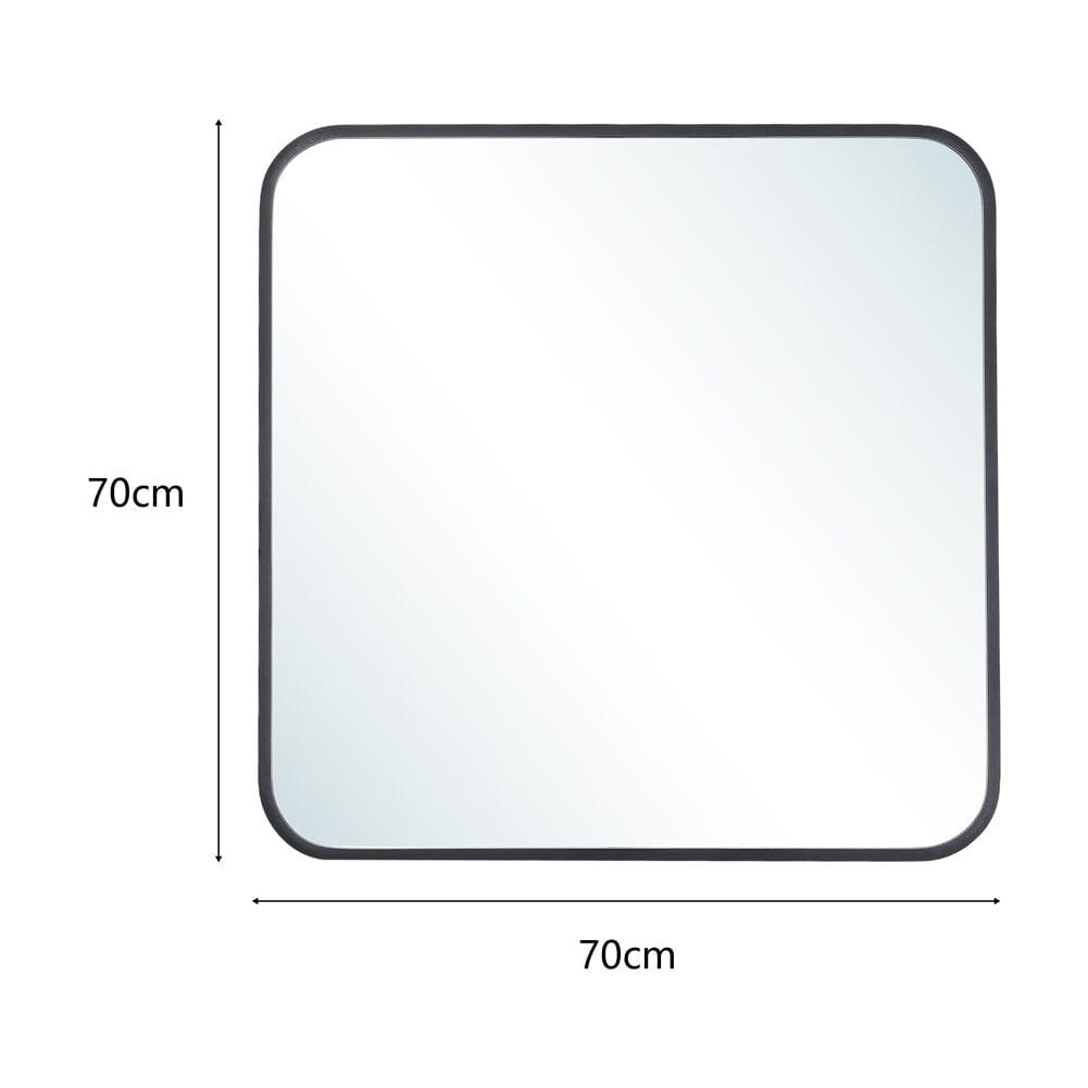 Modern Square Wall Mirror with Aluminum Alloy Frame - House Comfort