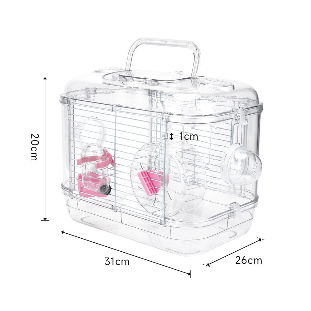Portable Transparent Hamster Cage - House Comfort