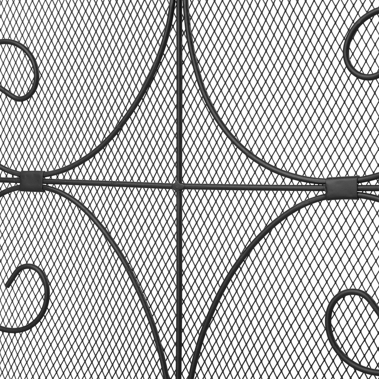 Smallbee Iron Fireplace Screen Black Powder - Coated – 90x32x78.8cm - House Comfort