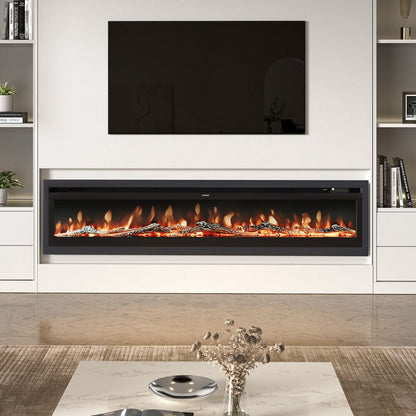 100 Inch Electric Fireplace with Remote 12 Flame Colours 1800W - House Comfort