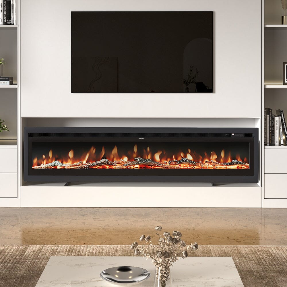 100 Inch Electric Fireplace with Remote 12 Flame Colours 1800W - House Comfort