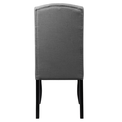 107cm Height Set of 2 Comfortable Linen Buttoned Dining Chairs - House Comfort