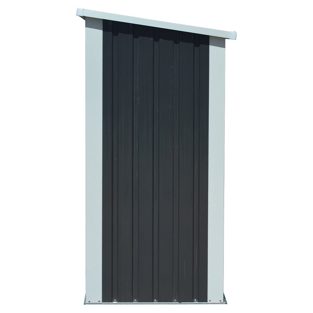 10.9 ft W Metal Garden Storage Shed for Firewood Tools Green/Black - House Comfort