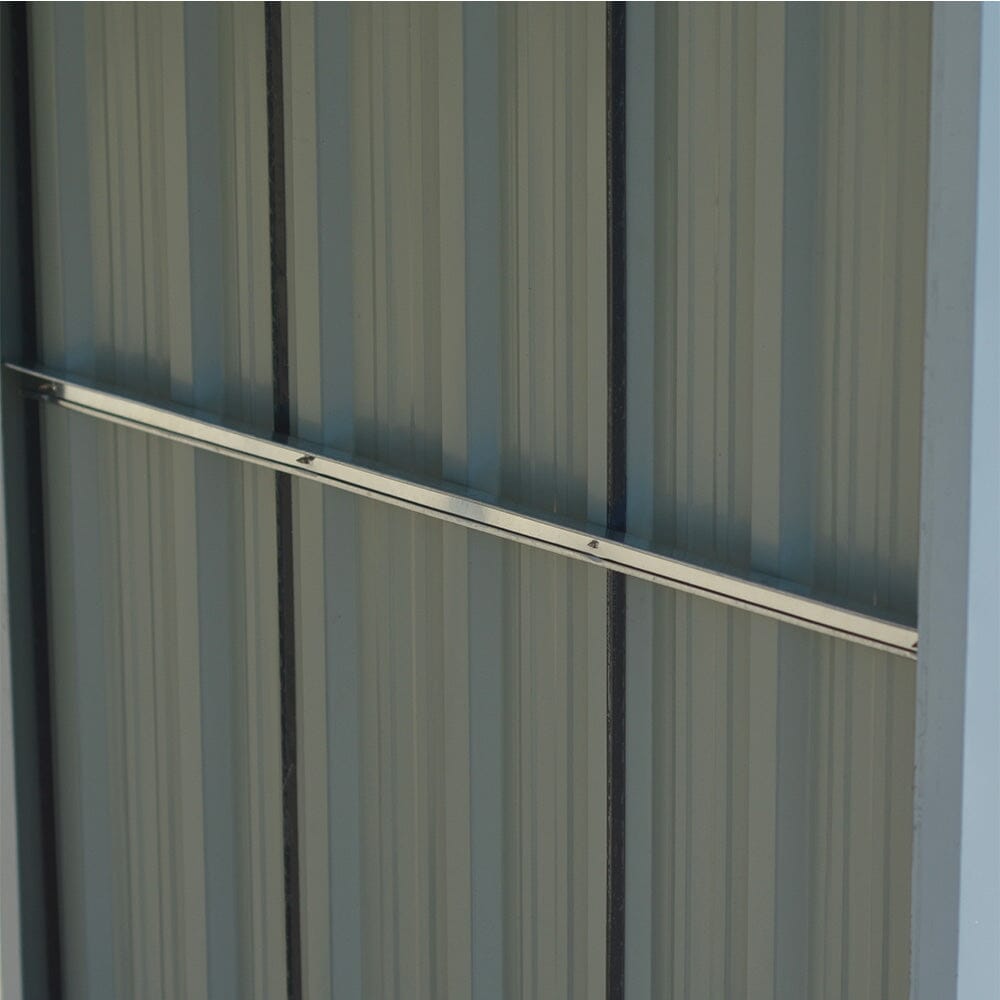 10.9 ft W Metal Garden Storage Shed for Firewood Tools Green/Black - House Comfort