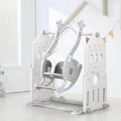 110cm H Grey Floor Standing Toddler Swing for Kids - House Comfort