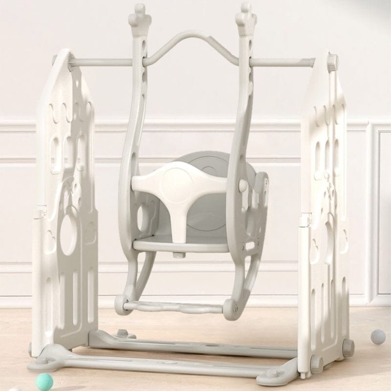110cm H Grey Floor Standing Toddler Swing for Kids - House Comfort