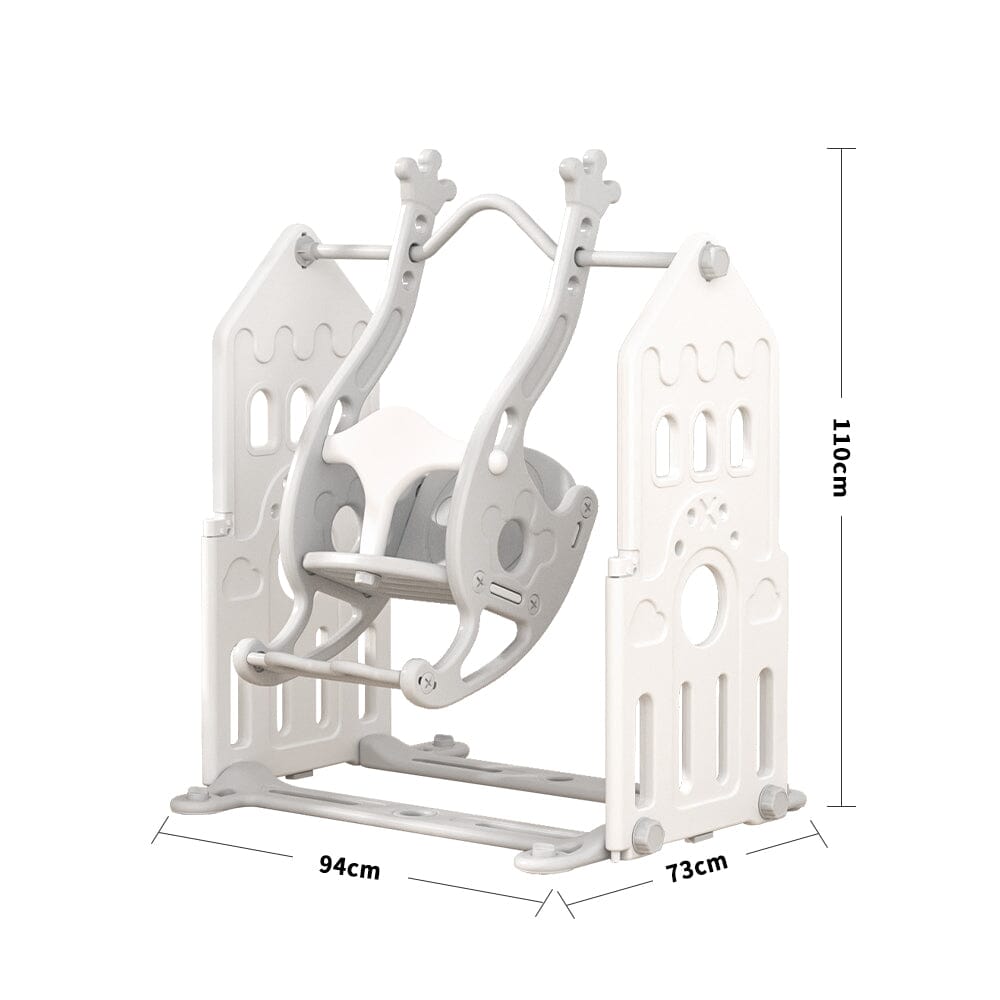 110cm H Grey Floor Standing Toddler Swing for Kids - House Comfort