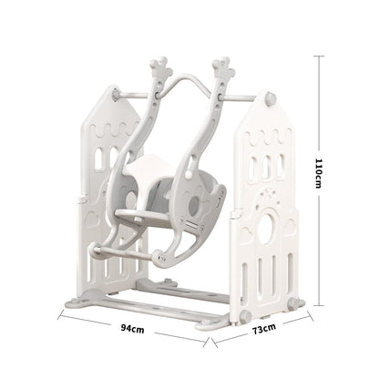 110cm H Grey Floor Standing Toddler Swing for Kids - House Comfort