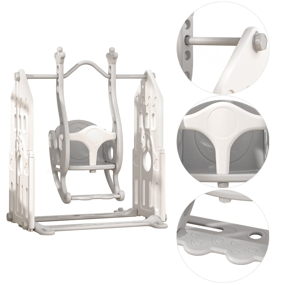 110cm H Grey Floor Standing Toddler Swing for Kids - House Comfort