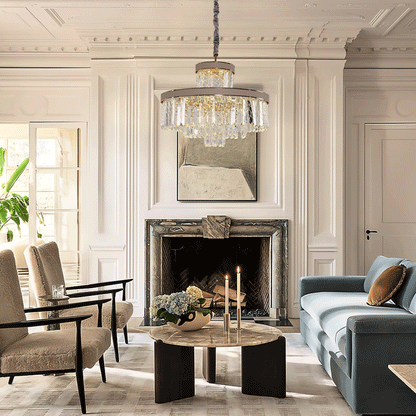 Lightsin Luxury Hanging Lights for Living Room with Golden Crystal Radiance Velora Boutique