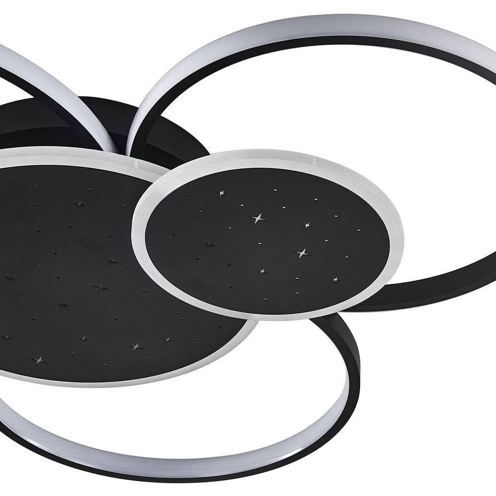 115W Modern 5 Rings LED Ceiling Light White Light - House Comfort