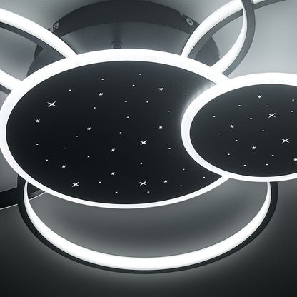 115W Modern 5 Rings LED Ceiling Light White Light - House Comfort