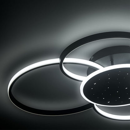 115W Modern 5 Rings LED Ceiling Light White Light - House Comfort