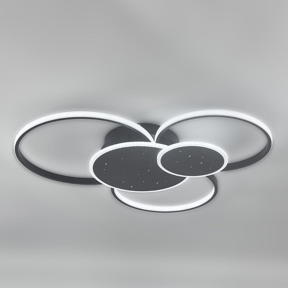 115W Modern 5 Rings LED Ceiling Light White Light - House Comfort