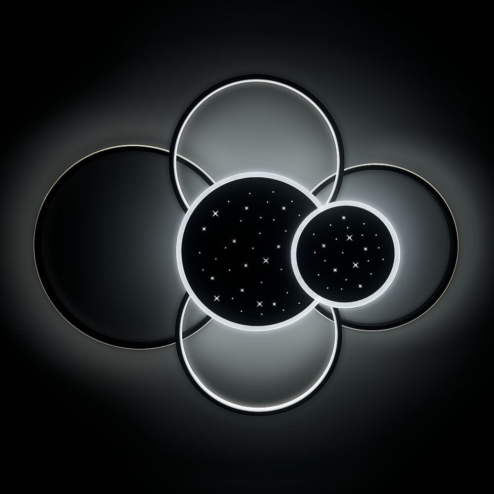 115W Modern 5 Rings LED Ceiling Light White Light - House Comfort