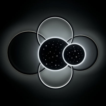 115W Modern 5 Rings LED Ceiling Light White Light - House Comfort