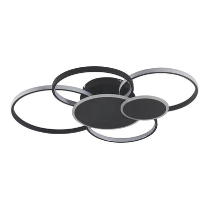 115W Modern 5 Rings LED Ceiling Light White Light - House Comfort