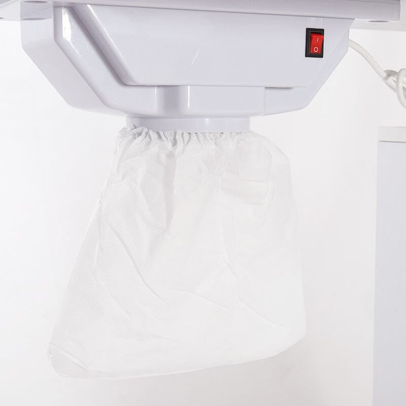 120cm W White Professional Manicure Station Nail Table on Wheels with Dust Collector - House Comfort