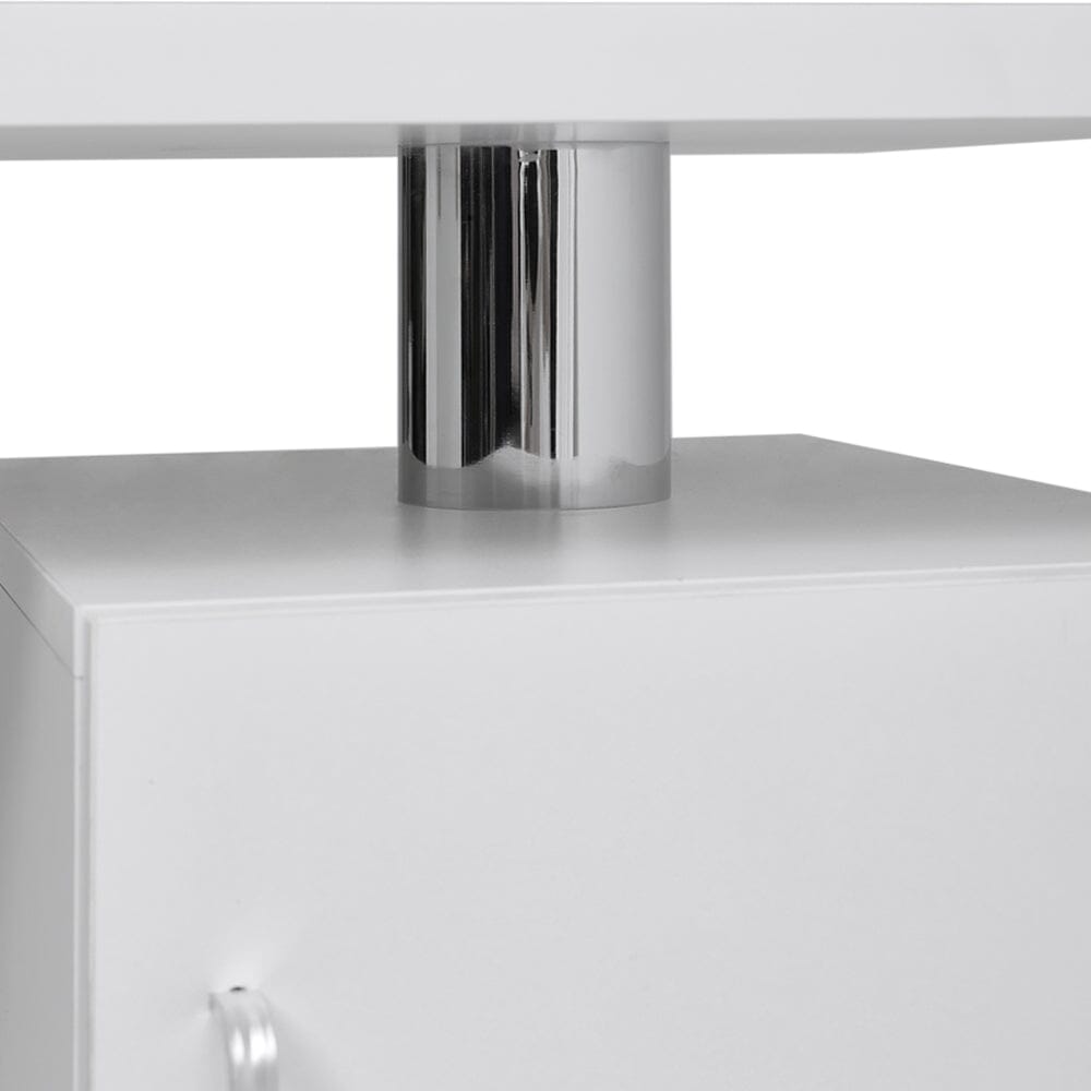 120cm White Manicure Table Salon Station with Storage - House Comfort