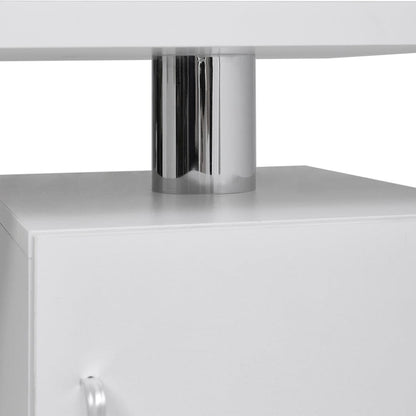 120cm White Manicure Table Salon Station with Storage - House Comfort