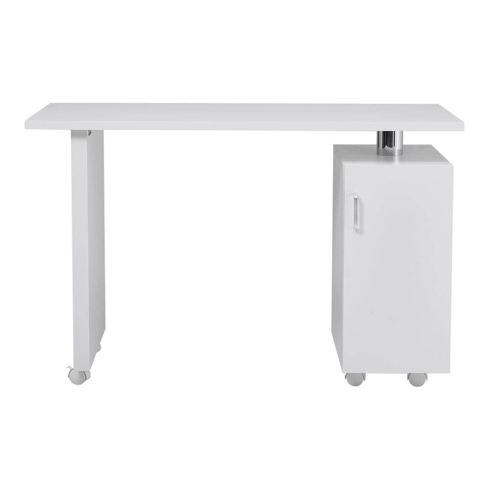 120cm White Manicure Table Salon Station with Storage - House Comfort