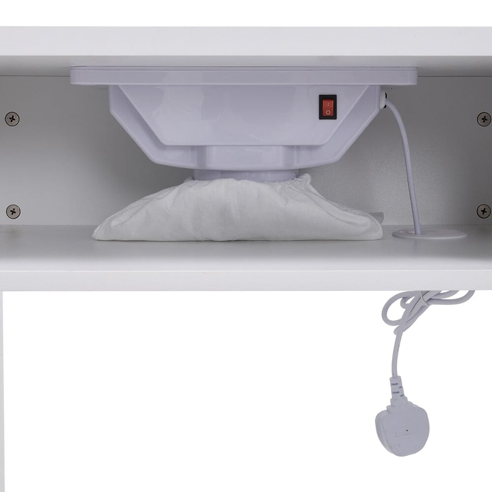 120cm Wide Wheeled Manicure Table with Electric Dust Extractor - House Comfort