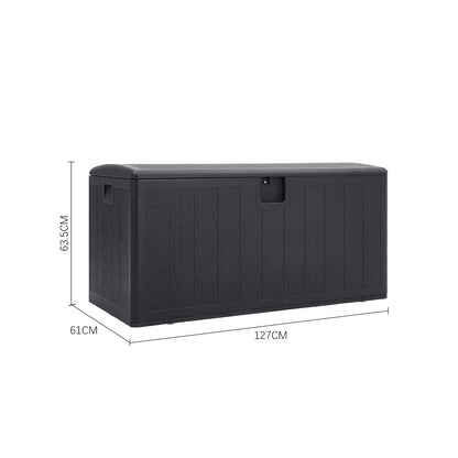 127cm W Rattan Garden Storage Outdoor Deck Box - House Comfort